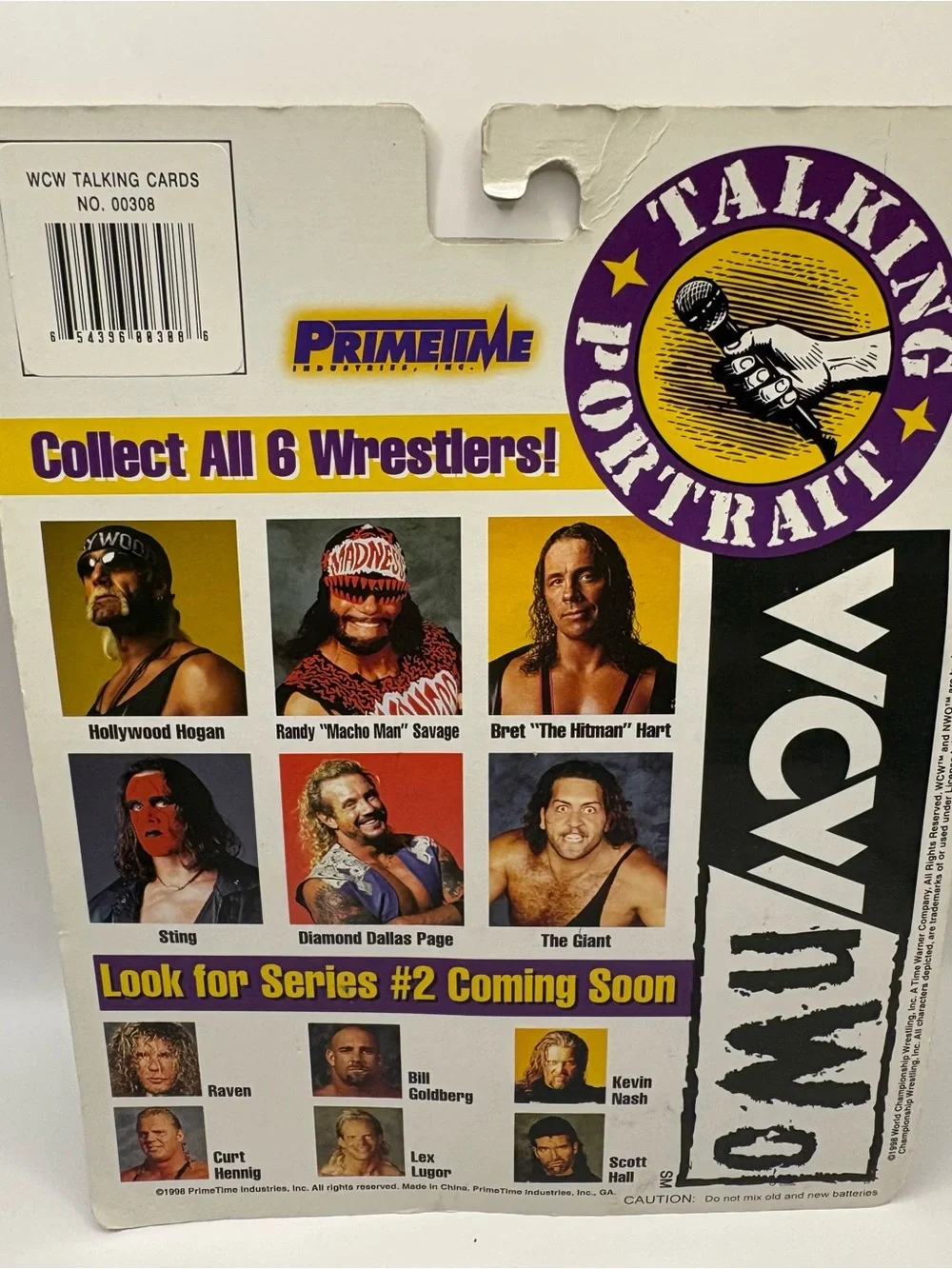 Vintage WWF/WCW 1999 Mankind Firebird & Bret Hart Series 1 Card
